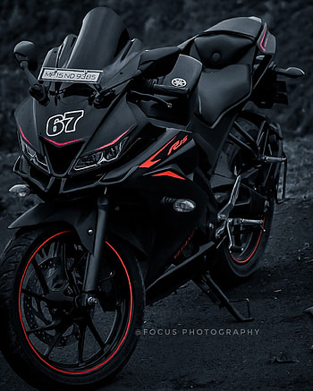 Yamaha yzf R15 v3 ..black and red .., r15 v3 dark night HD phone wallpaper