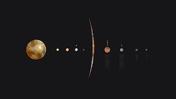 Minimalist Solar System, minimal solar system HD wallpaper