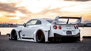 Liberty Walk body kit for Nissan GT, nissan gtr r35 liberty walk HD wallpaper