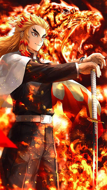 Kyojuro Rengoku by Akhileshy10, rengoku vs akaza HD phone wallpaper