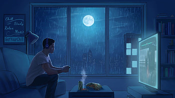Create lofi hip hop animations by Sandrotsk, chill anime lofi HD wallpaper