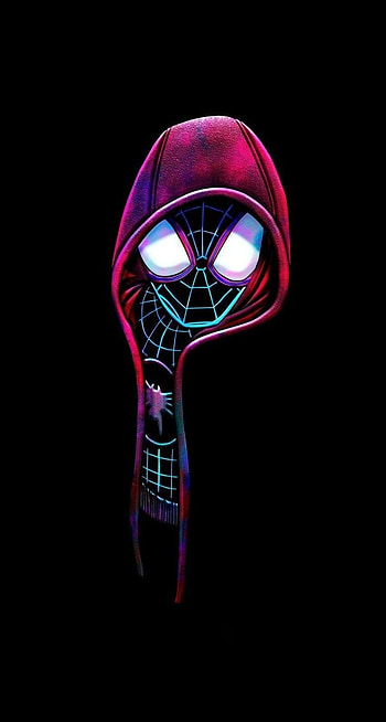 Spider man Miles Morales Into the Spider Verse Ultimate, amoled miles morales HD phone wallpaper