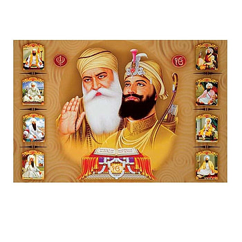 Ten Sikh Gurus Wall Painting, ten gurus HD phone wallpaper