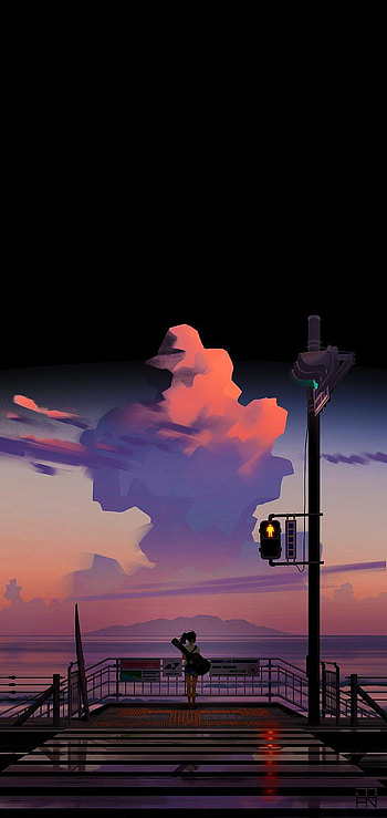 : amoled, dark, vertical, anime girls, vertical anime HD phone wallpaper