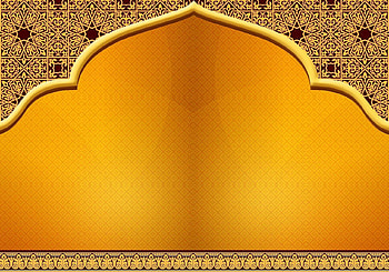 Orange Design Islamic Backgrounds HD wallpaper