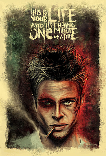 brad pitt fight club HD phone wallpaper