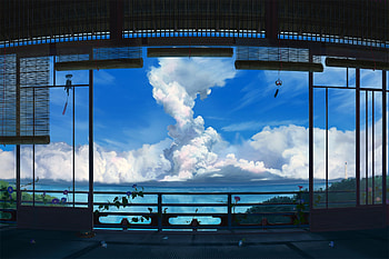 3 Japanese Anime Scenery, anime nature summer HD wallpaper