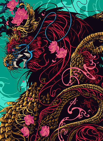dragon iPad in 2020, aesthetic japanese dragon HD phone wallpaper