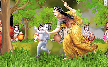 4d Krishna Live, little radha krishna HD wallpaper