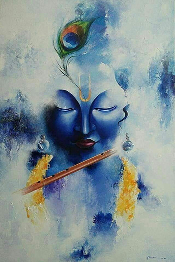 Pin on peacock, lord krishna painting HD phone wallpaper