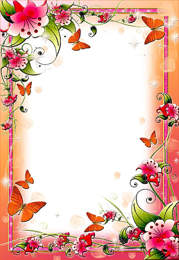 Flower Border, spring page border HD phone wallpaper