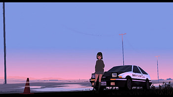 Lofi Girl Initial D Trueno, lofi car HD wallpaper