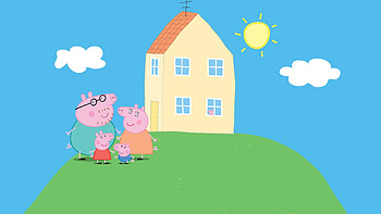 Peppa Pig House, paper house HD wallpaper