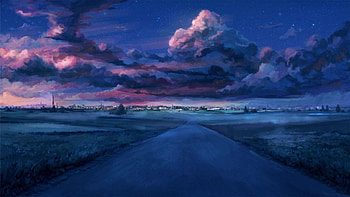 1366x768 Anime Night Scenery 1366x768 Resolution HD wallpaper