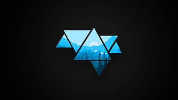 Minimalistic Mountains Black Version [1920x1080], minimalist black landscape HD wallpaper