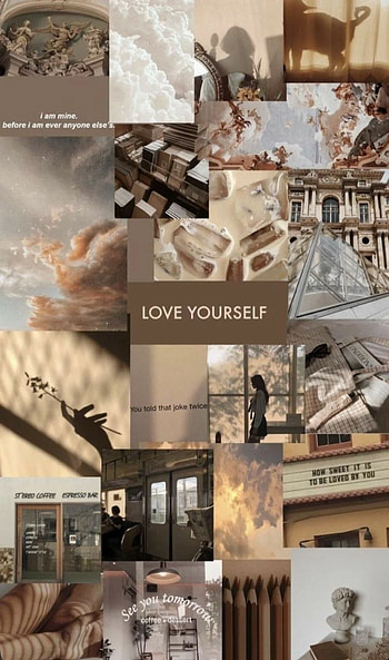 Aesthetic beige, beige collage HD phone wallpaper