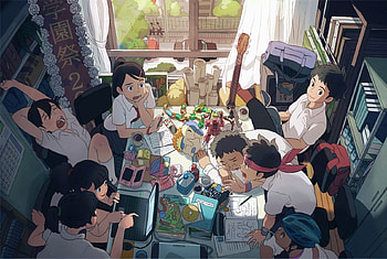Anime studen group study, anime friends HD wallpaper
