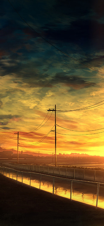Anime Scenery Sunset Landscape , anime scenery HD phone wallpaper