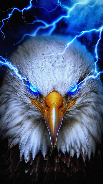 Neon Eagle HD phone wallpaper