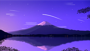 تويتر \, mount fuji purple HD wallpaper