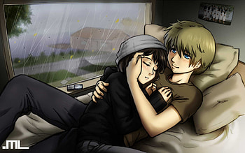 Romantic Couples Anime, cartoon love HD wallpaper
