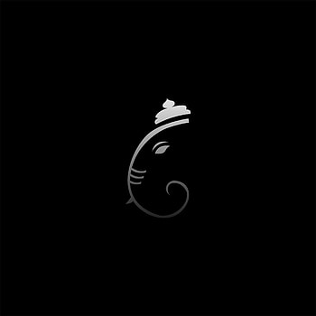 Ganesh Black and White, ganpati black HD phone wallpaper