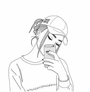5 for 'Drawing Cute Girl Sketch ', cute girls sketch HD phone wallpaper
