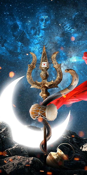 Shiv Shankar Mahadev Trishul, shiv trishul HD phone wallpaper