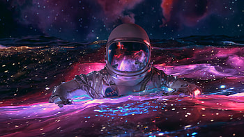 Floating in Space HD wallpaper