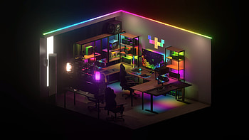 Haeyong Razer RGB Room, razer animated HD wallpaper