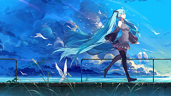 Hatsune Miku Anime Girl, anime hatsune miku HD wallpaper