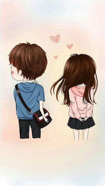 Innocent Love, Anime Mangas, Kawaii Cute, Cute Illustration, boy and girl cartoon HD phone wallpaper