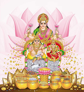 Goddess Lakshmi And Kubera HD phone wallpaper