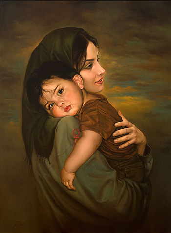 Mother And Baby Painting at PaintingValley HD phone wallpaper