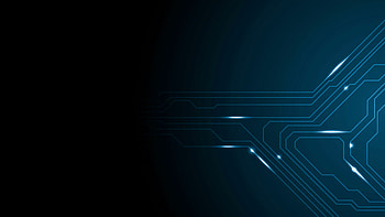 Dark blue tech circuit board technology animated background. Video, graphic design background HD wallpaper