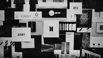 BTS Collage Computer, bts black aesthetic laptop HD wallpaper