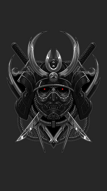 5 Oni, samurai mask HD phone wallpaper
