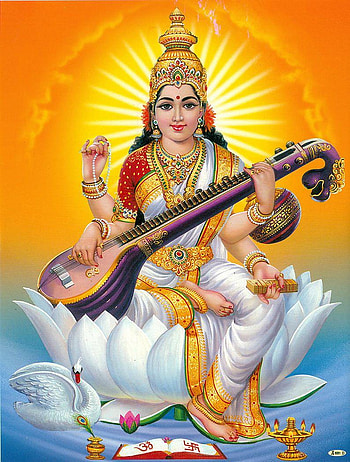 Goddess Saraswati, saraswathi HD phone wallpaper