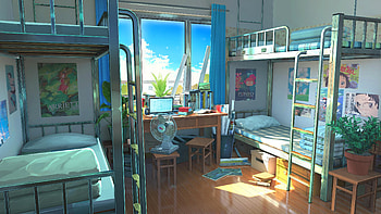 Study Room, anime study HD wallpaper