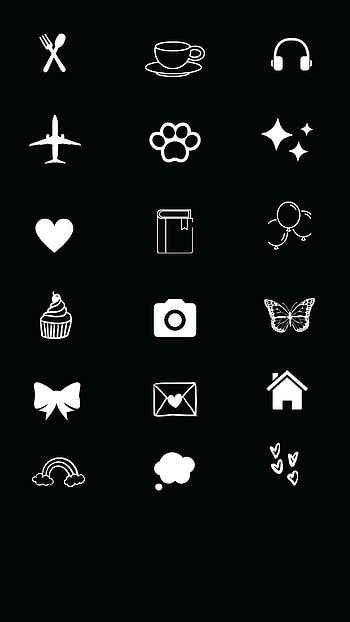 Instagram story highlights cover, black instagram HD phone wallpaper