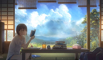 engine: anime girl study live, study girl HD wallpaper
