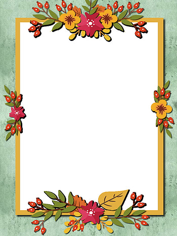 Autumn frame PNG, border design HD phone wallpaper