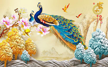 3d Painting Of Peacock, peacock painting HD wallpaper