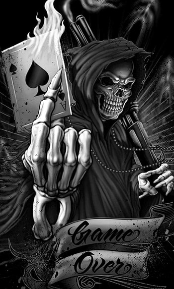 Skeleton, danger HD phone wallpaper