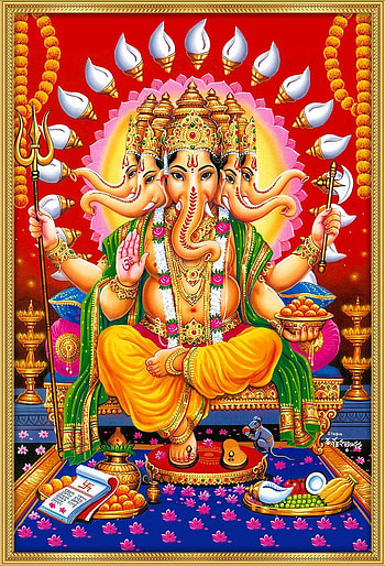 PANCHMUKHI GANESH JI, panchmukhi ganesha HD phone wallpaper