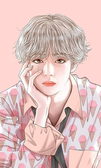 BTS // Taehyung ~ V Fanart in 2021, kim taehyung anime HD phone wallpaper