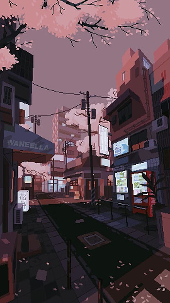 about gif in Pixel art by Karla Volkova, aesthetic pixel art HD phone wallpaper