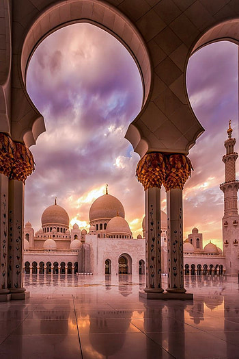 Sunset at the Mosque, islamic mosque architecture HD phone wallpaper