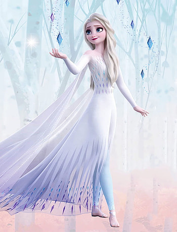 Frozen 2 Elsa White Dress HD phone wallpaper