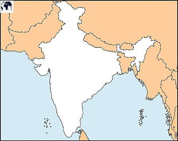 Printable Blank India Map with Outline, Transparent Map PDF in 2021, india map 2021 HD wallpaper